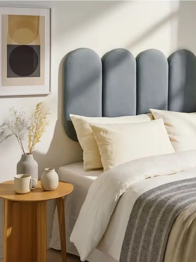 Pannello murale imbottito - grigio scuro