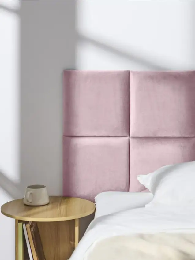 Pannello murale imbottito - rosa pastello