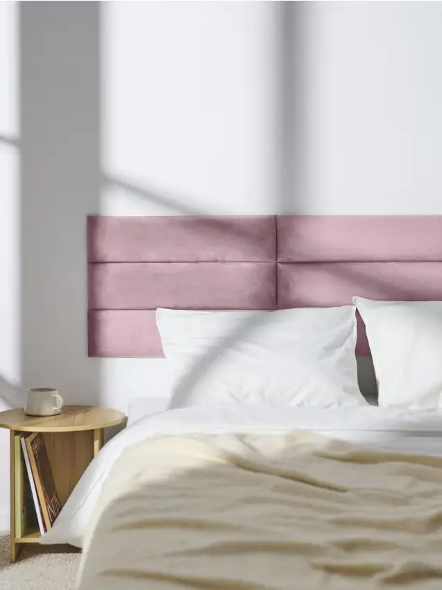 Pannello murale imbottito - rosa pastello