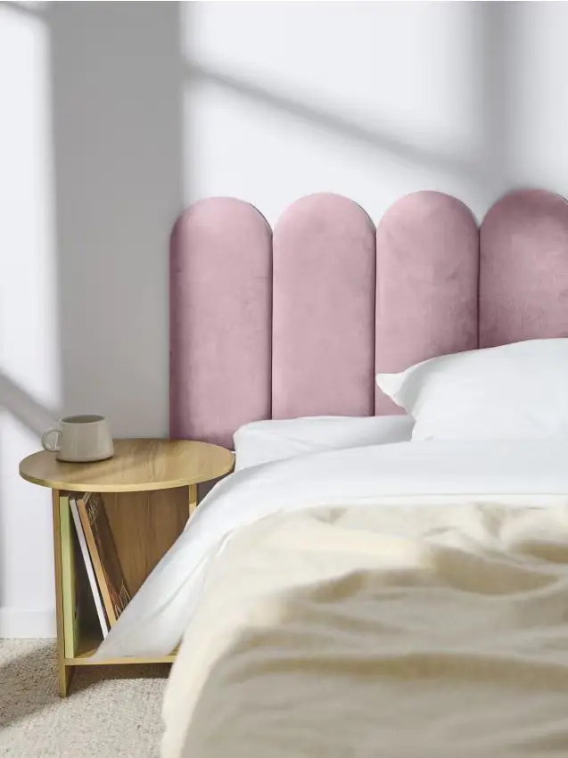 Pannello murale imbottito - rosa pastello