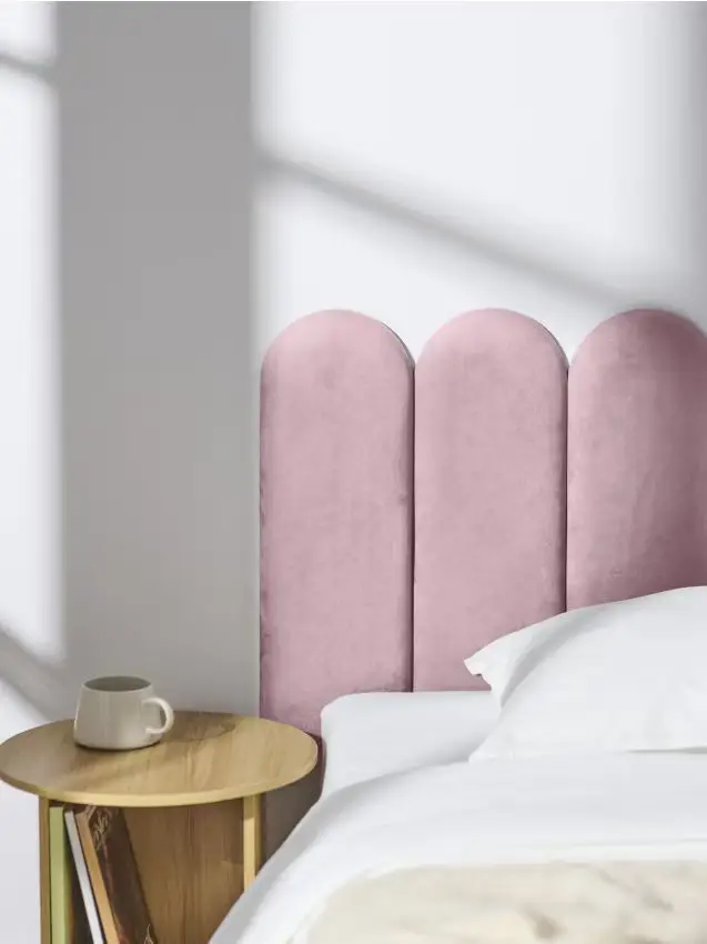 Pannello murale imbottito - rosa pastello