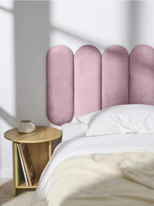 Pannello murale imbottito - rosa pastello