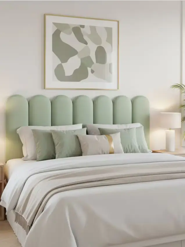 Pannello murale imbottito - verde pallido