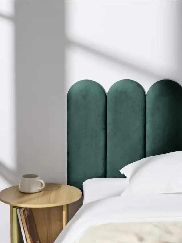 Pannello murale imbottito - verde scuro