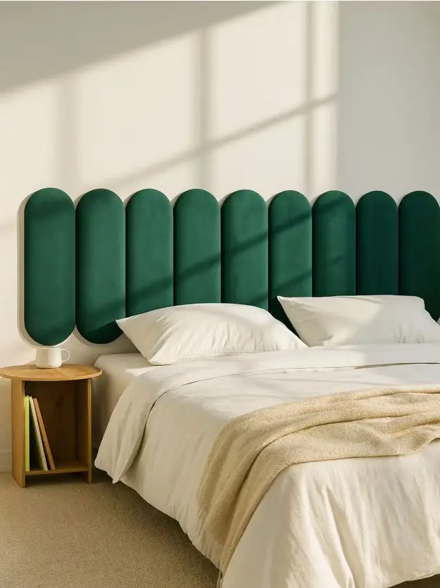 Pannello murale imbottito - verde scuro