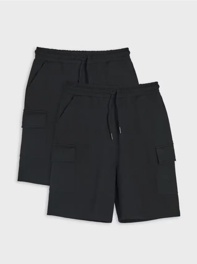 Pantaloncini a vestibilità ampia 2 pack - nero