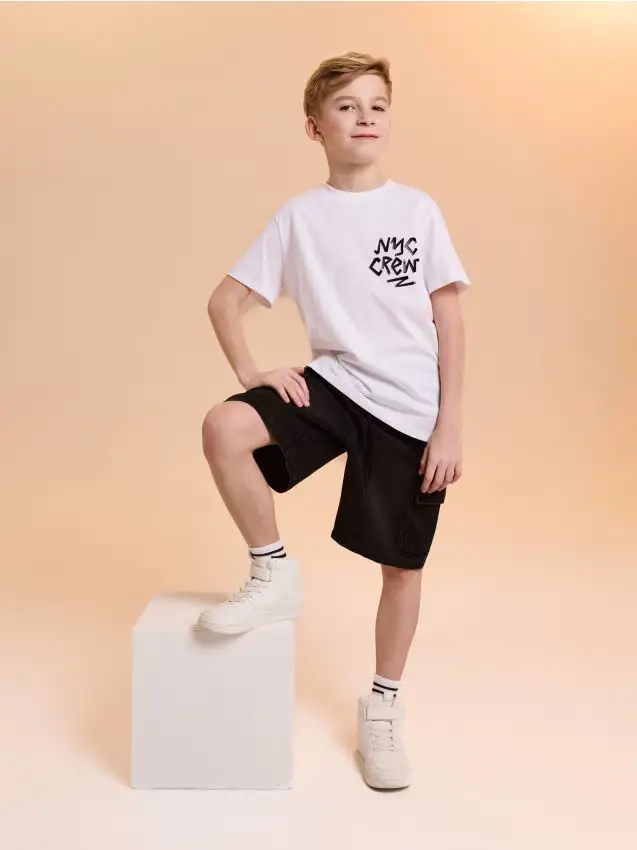 Pantaloncini cargo - grigio