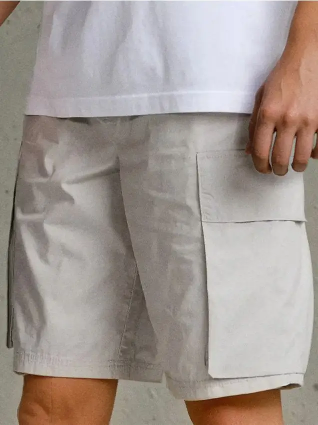 Pantaloncini cargo in cotone - nude