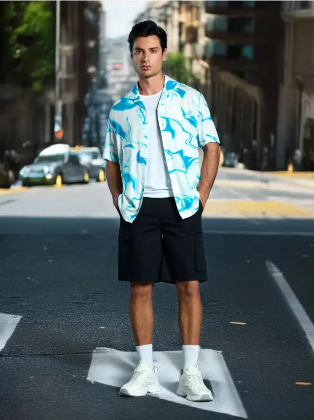 Pantaloncini cargo - nero