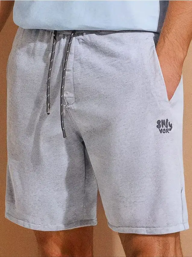 Pantaloncini con allacciatura - grigio chiaro