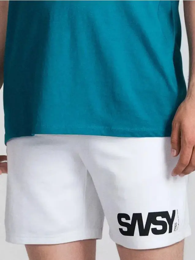 Pantaloncini con tasche con zip - bianco