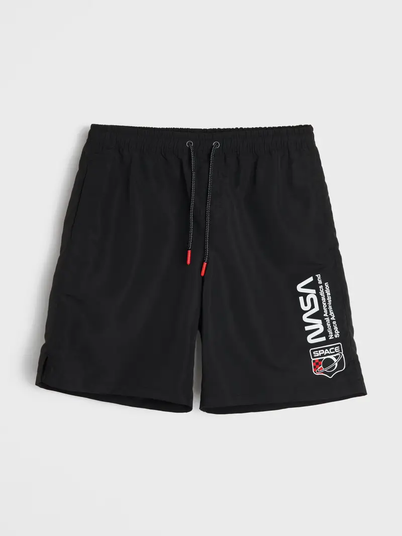 Pantaloncini da bagno NASA - nero miniatura 2