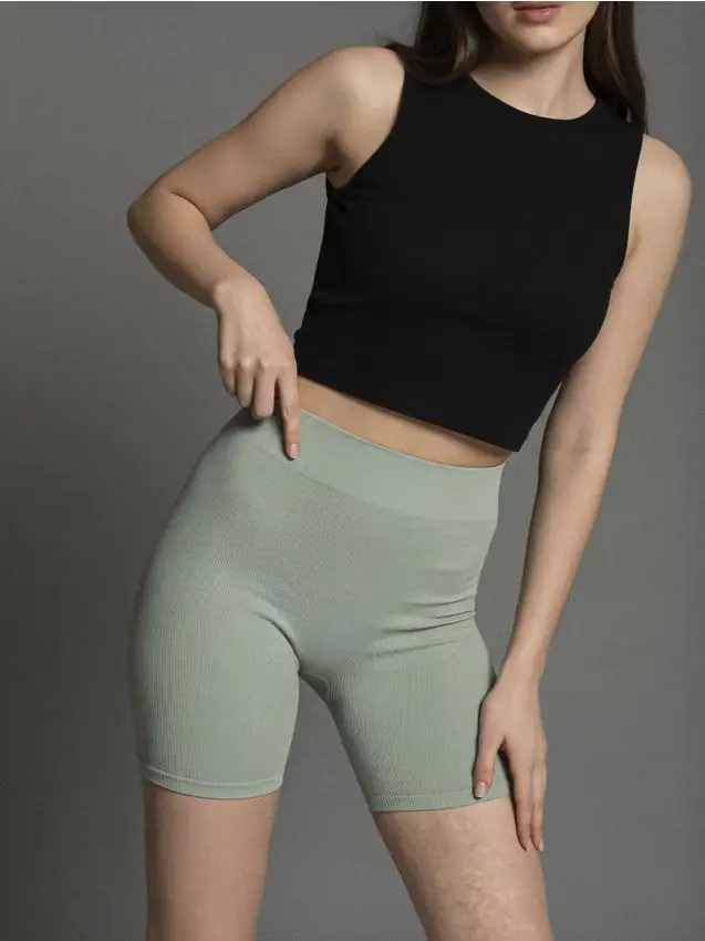 Pantaloncini da ciclismo - verde pallido