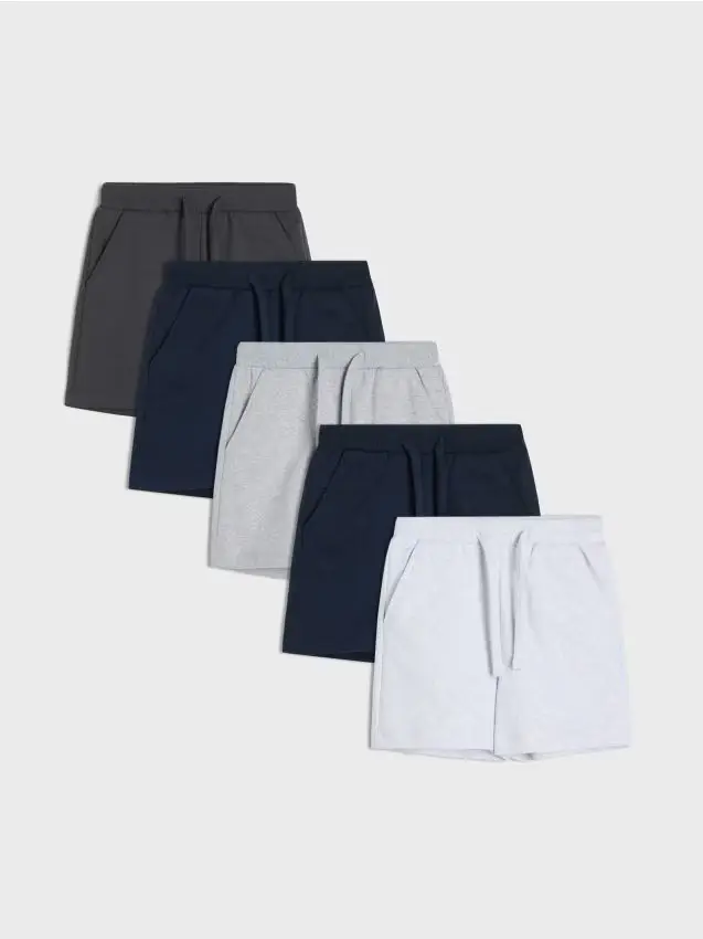 Pantaloncini di felpa 5 pack - grigio chiaro
