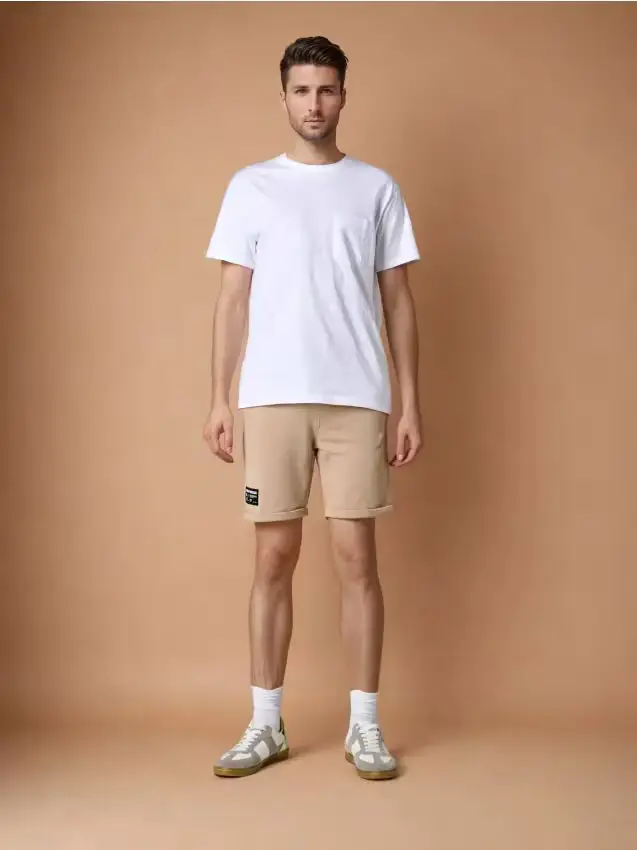 Pantaloncini di felpa - beige