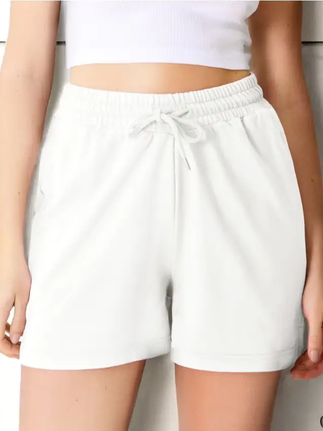 Pantaloncini di felpa - panna