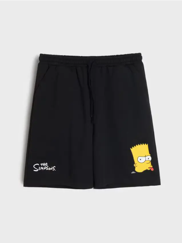 Pantaloncini di felpa The Simpsons - nero