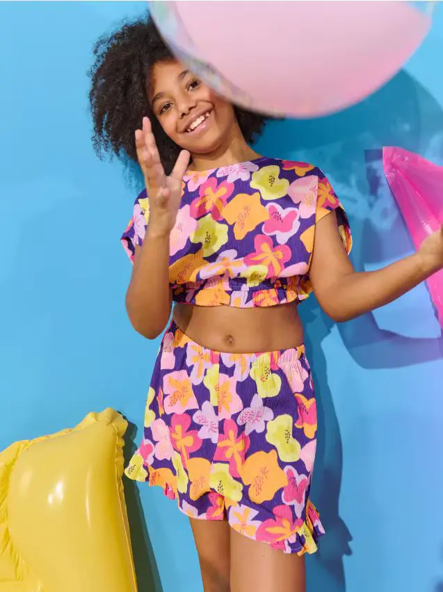 Pantaloncini floreali - multicolor