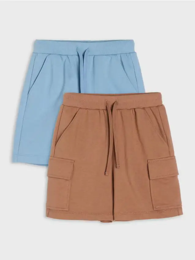 Pantaloncini in cotone 2 pack - caffè Caffè