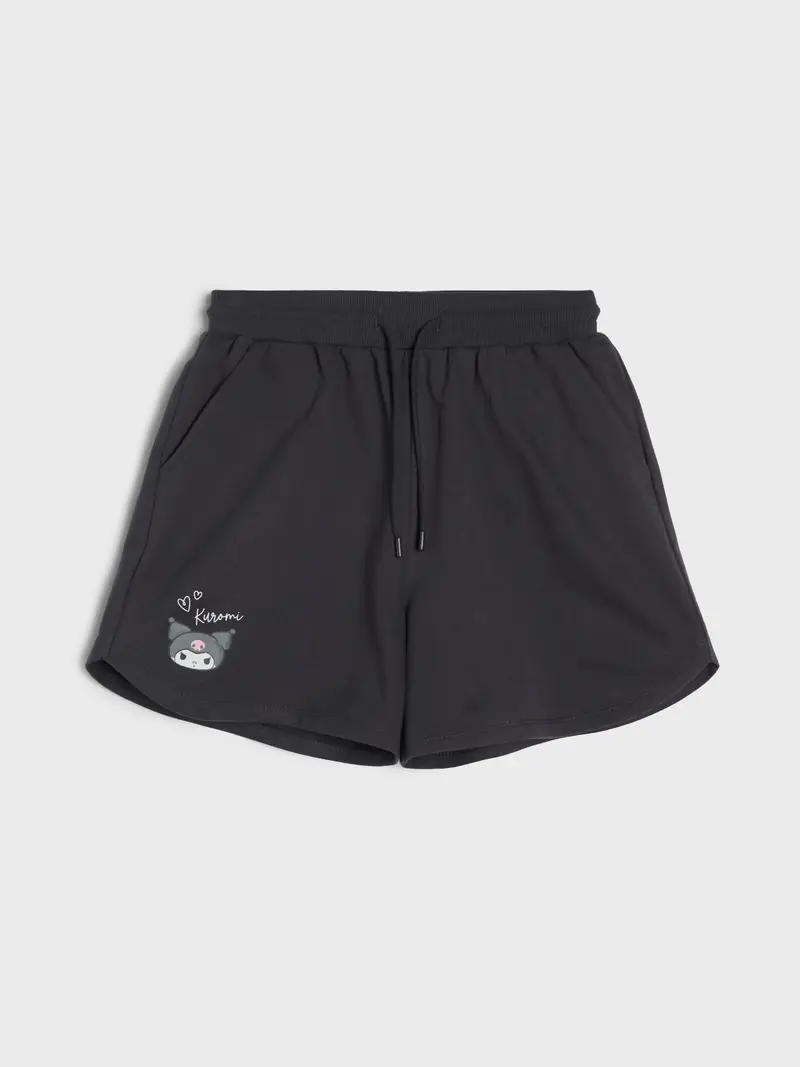 Pantaloncini in cotone Kuromi - antracite miniatura 2