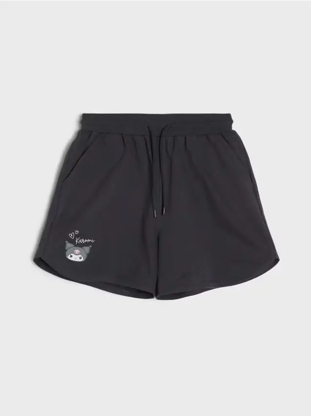 Pantaloncini in cotone Kuromi - antracite