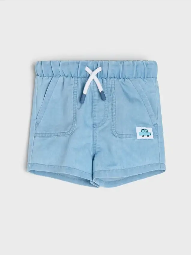 Pantaloncini in denim - blu
