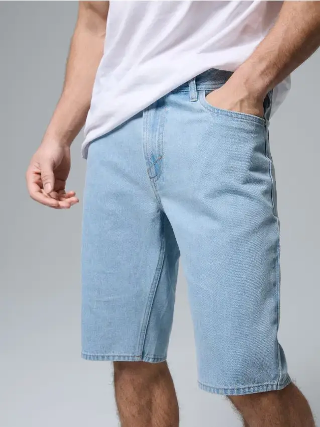 Pantaloncini in denim - blu