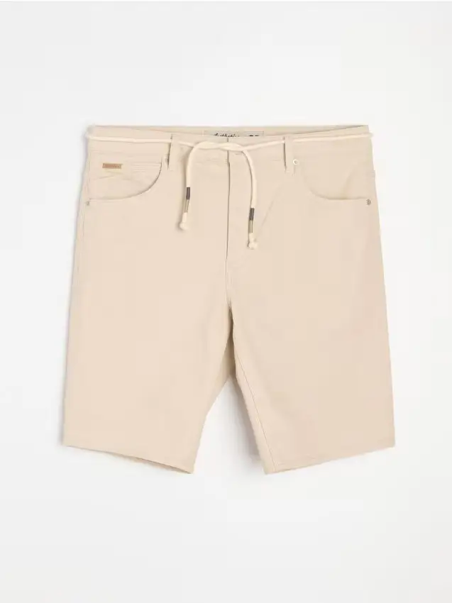 Pantaloncini in denim di cotone - verde lime