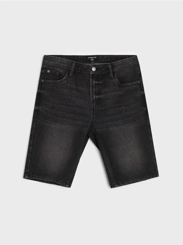 Pantaloncini in denim - grigio