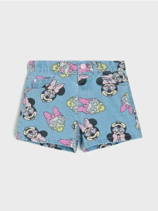 Pantaloncini in denim Minnie Mouse - blu