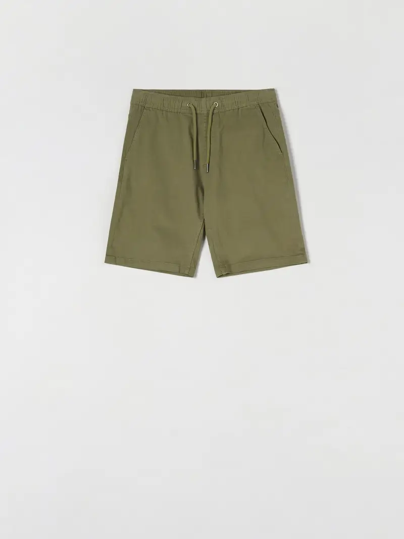 Pantaloncini jogger - verde oliva chiaro miniatura 2