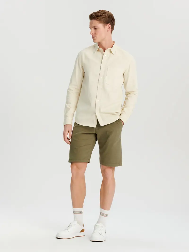 Pantaloncini jogger - verde oliva chiaro miniatura 3