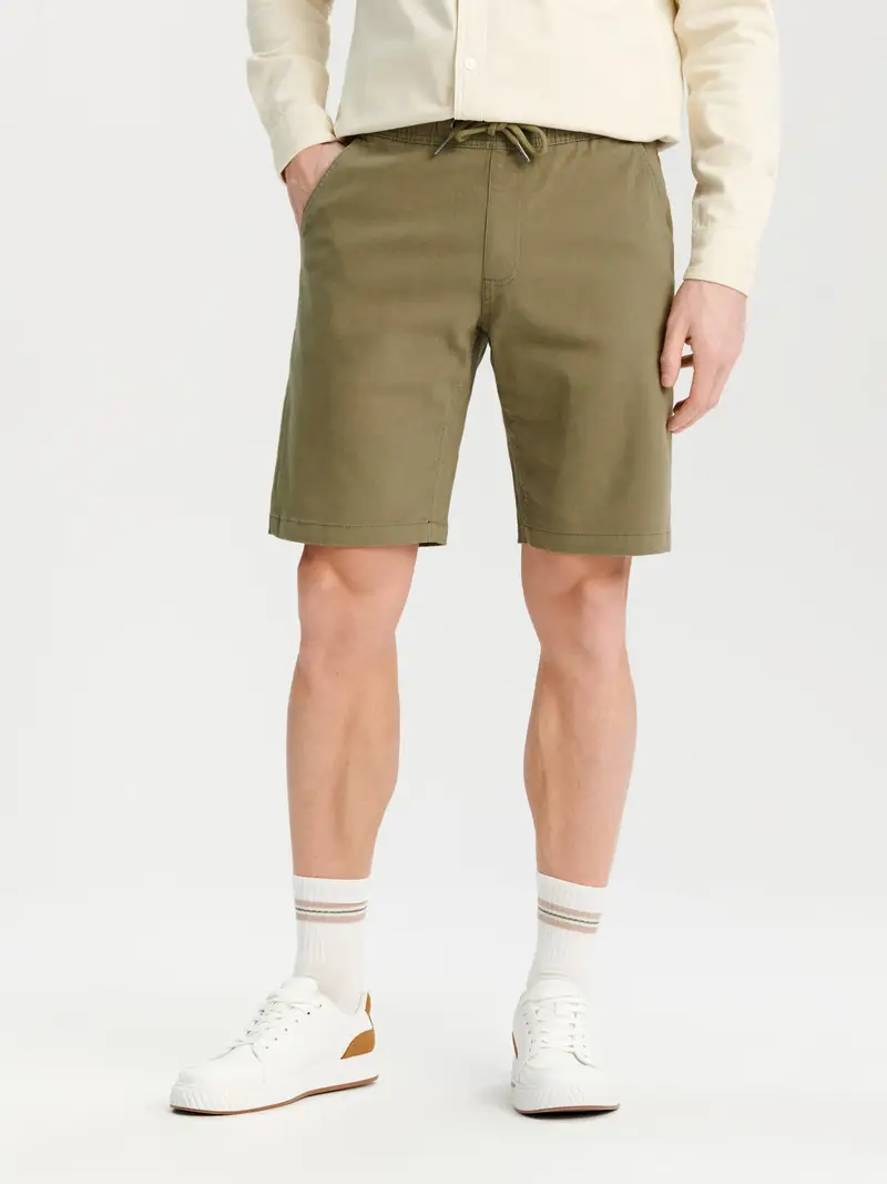 Pantaloncini jogger - verde oliva chiaro miniatura 4