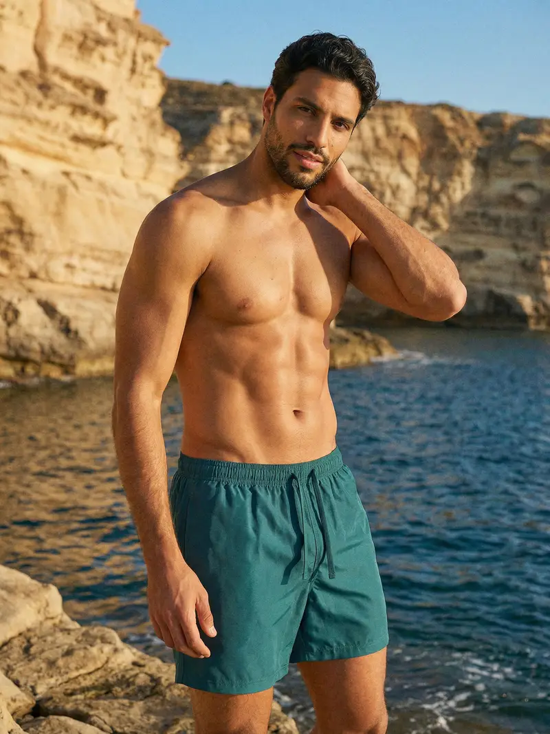 Pantaloncini mare - indaco miniatura 2