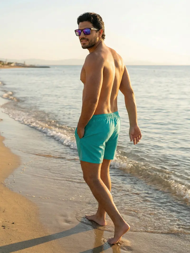 Pantaloncini mare - tTurchese miniatura 3