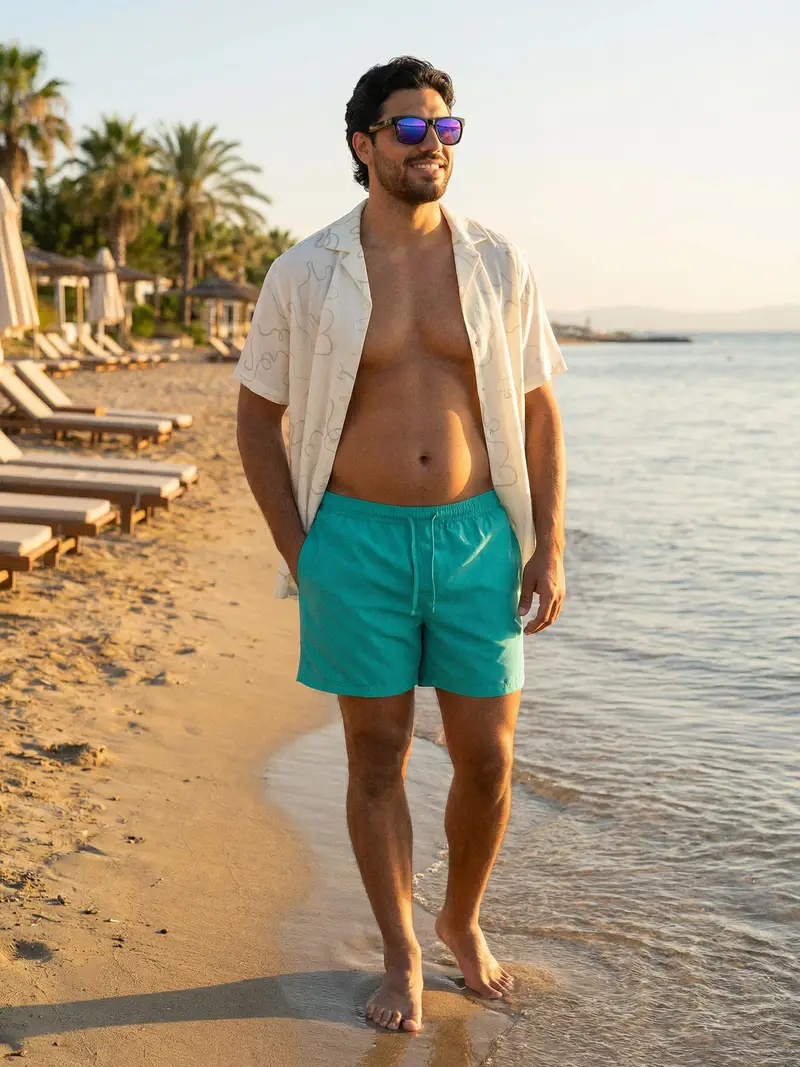 Pantaloncini mare - tTurchese miniatura 5