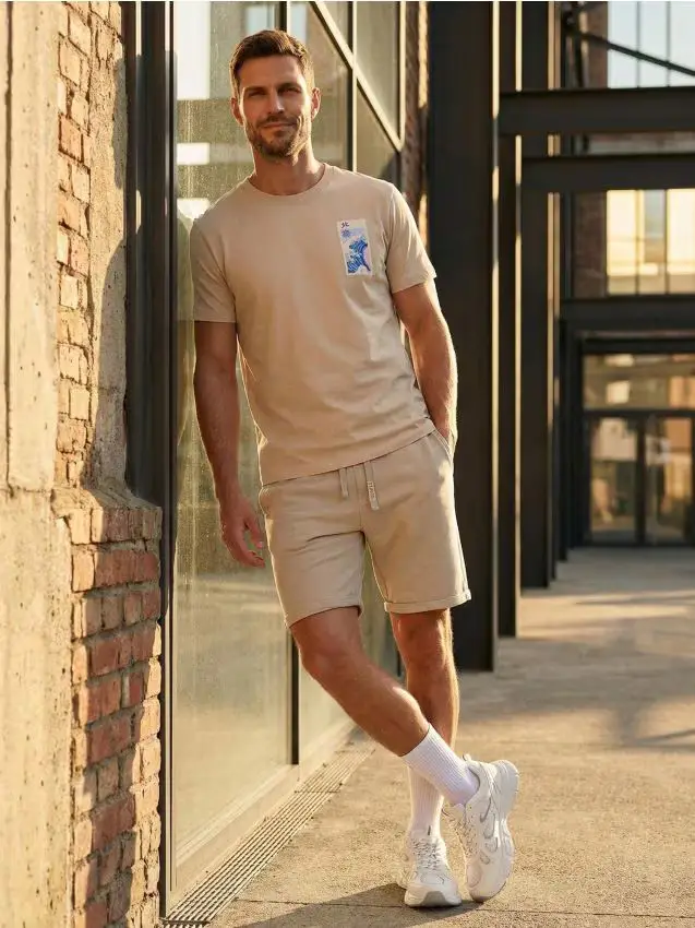 Pantaloncini slim - beige