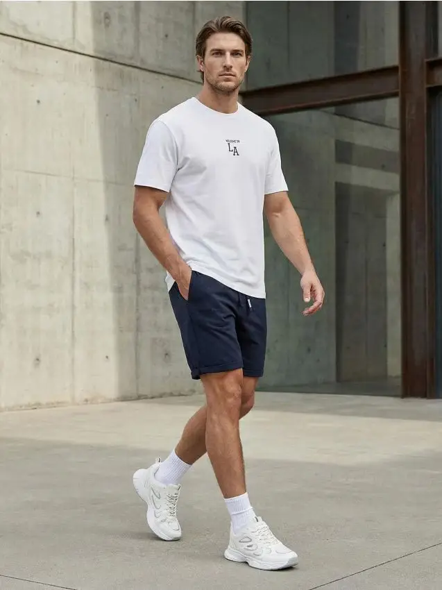 Pantaloncini slim - blu scuro