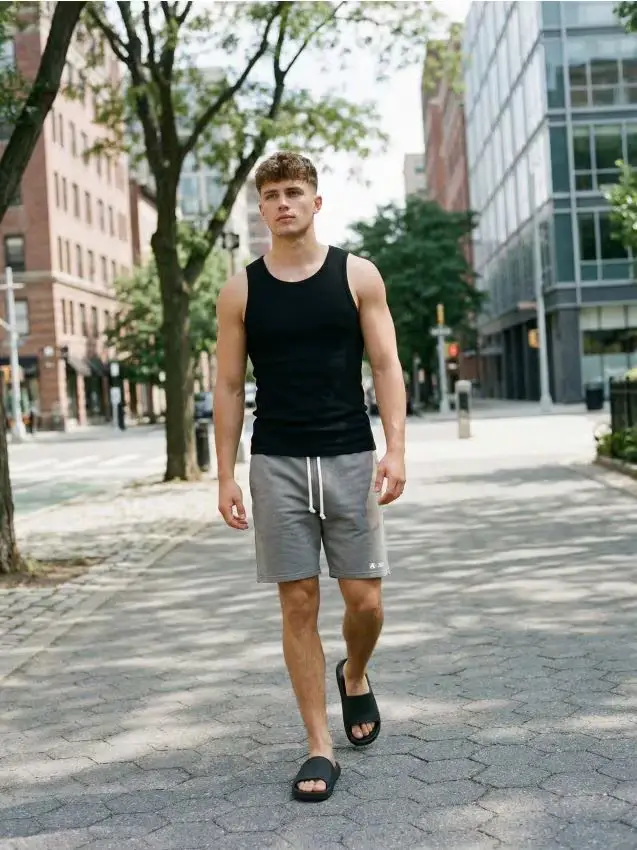 Pantaloncini slim - grigio chiaro