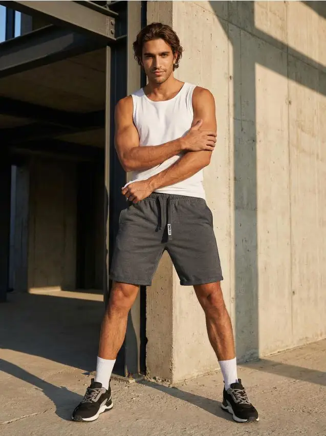 Pantaloncini slim - grigio scuro