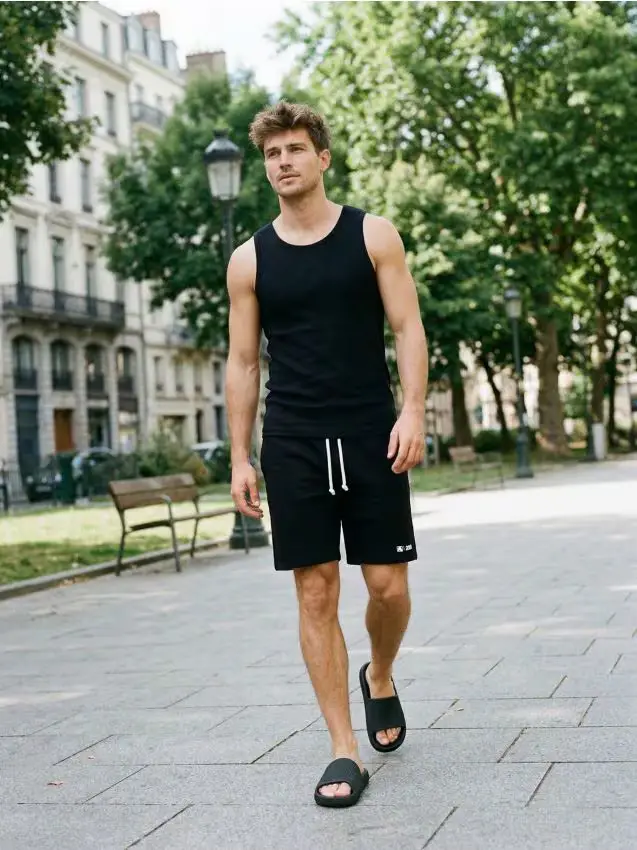 Pantaloncini slim - nero