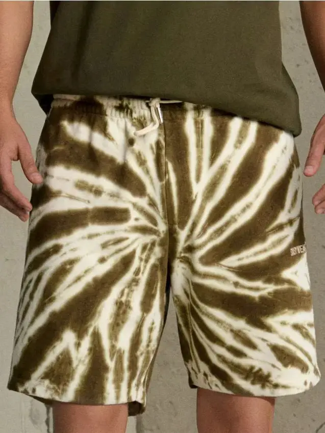 Pantaloncini tie-dye - khaki