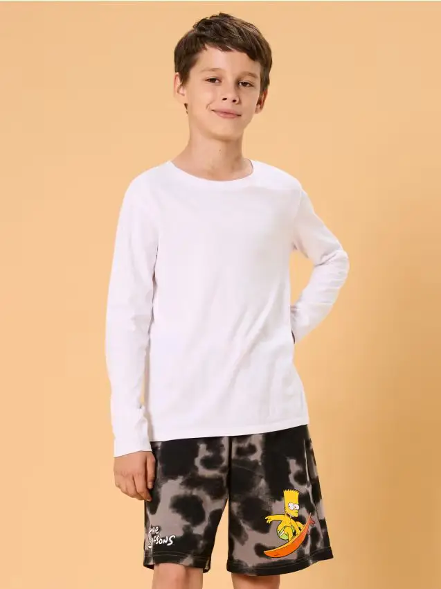 Pantaloncini tie-dye The Simpsons - grigio medio