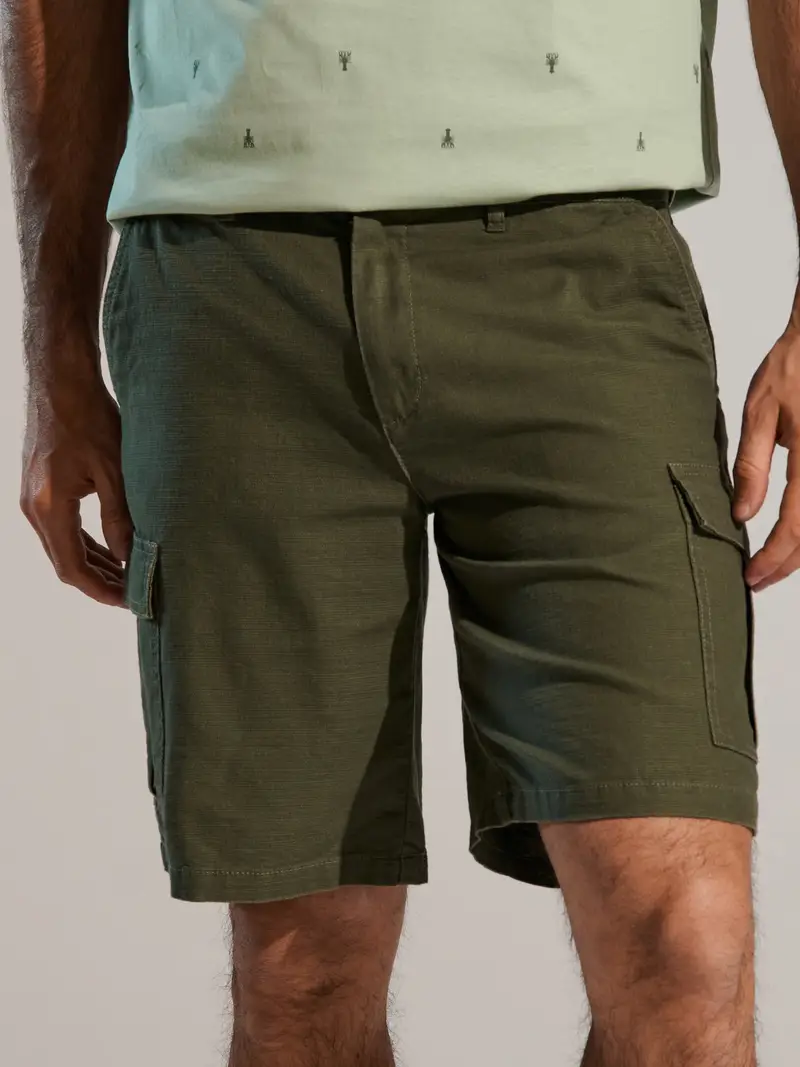 Pantaloncini - verde oliva miniatura 3