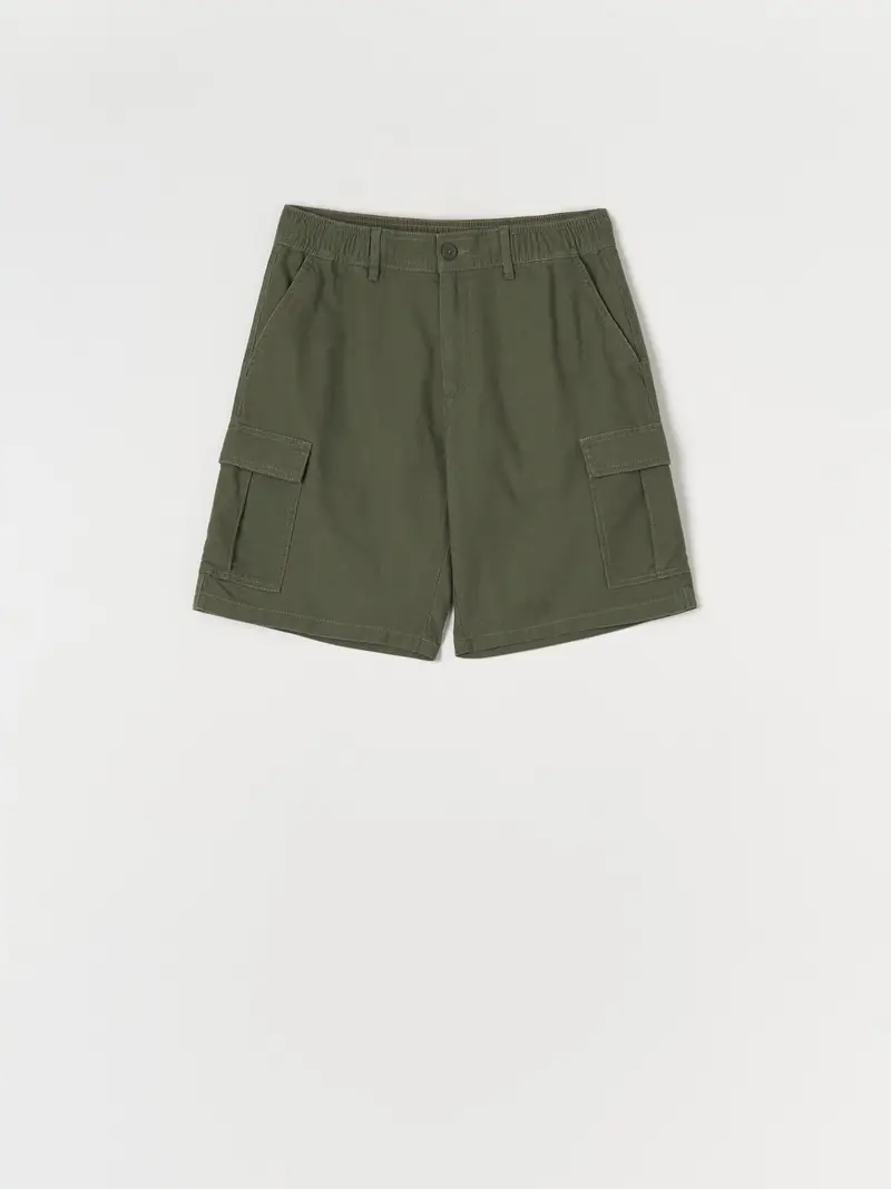 Pantaloncini - verde oliva miniatura 4