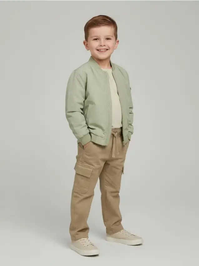 Pantaloni a gamba dritta - beige