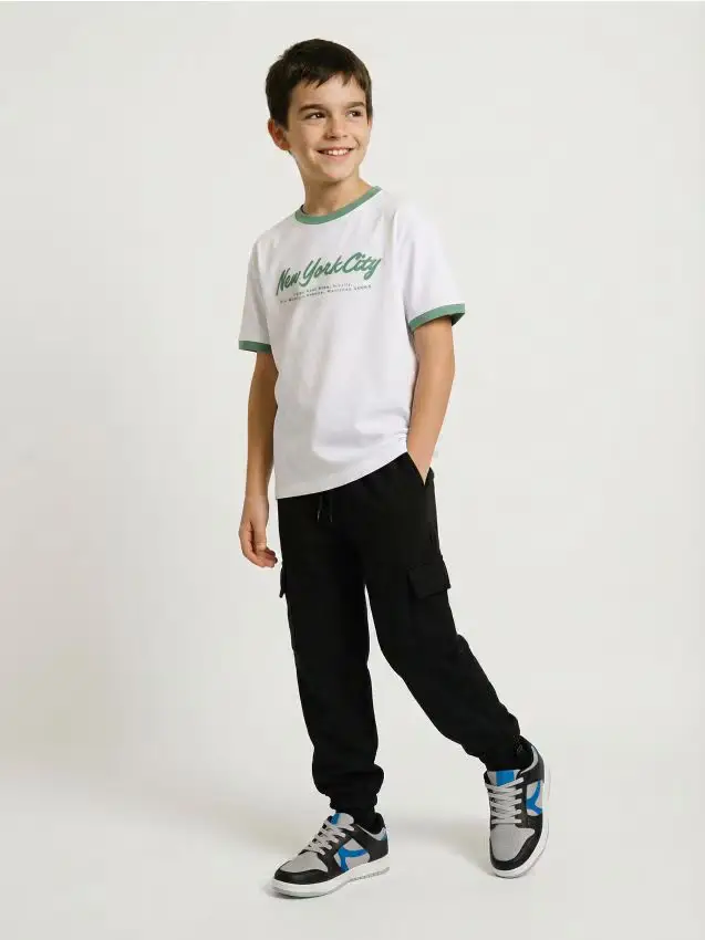 Pantaloni a gamba dritta - nero