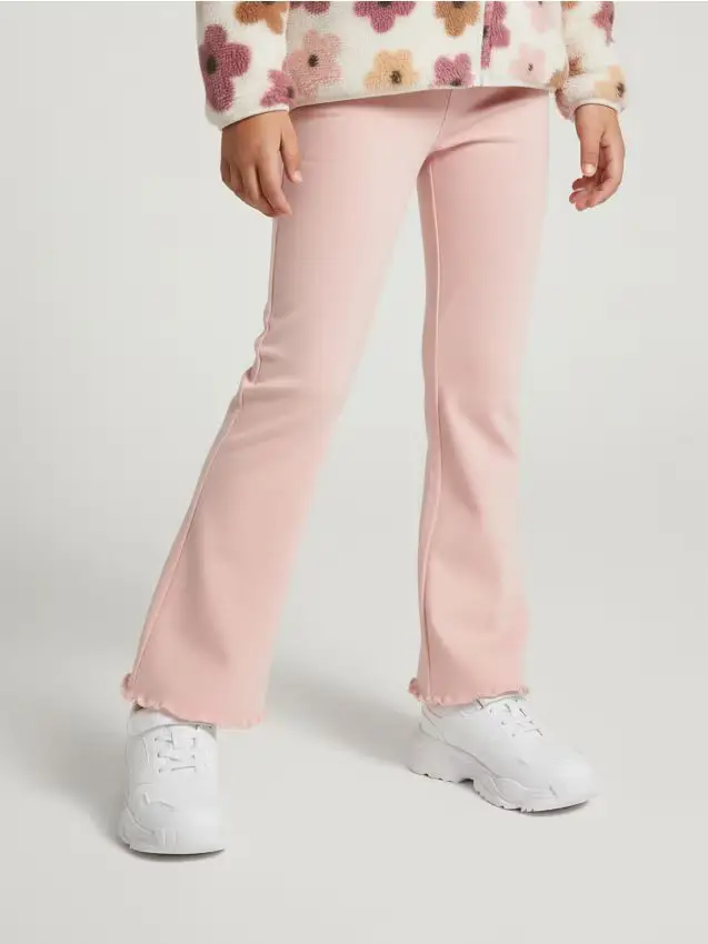 Pantaloni a zampa di elefante - rosa cipria