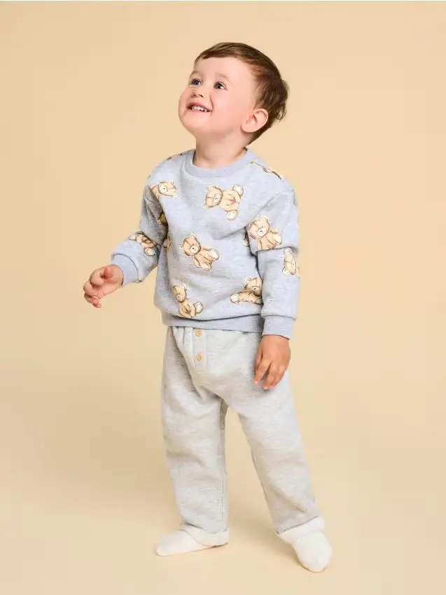 Pantaloni caldi regular fit - grigio chiaro