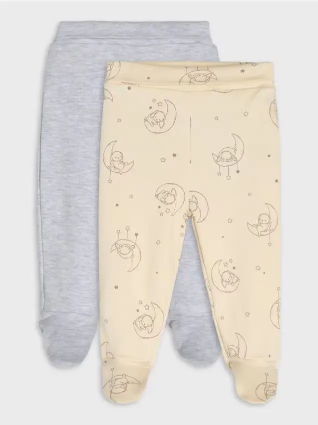 Pantaloni con piedini 2 pack - nude
